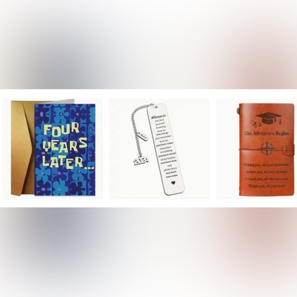 Graduation gift set- card, journal, bookmark
